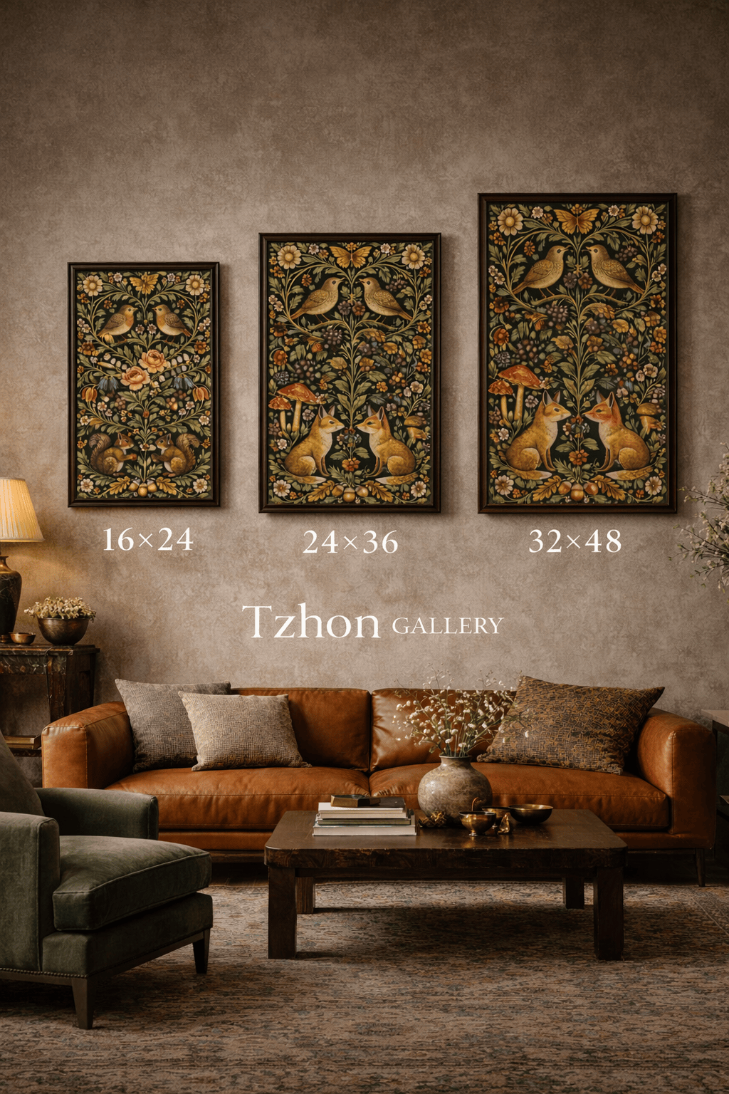 Hawthorn Woodland Suite - Triptych
