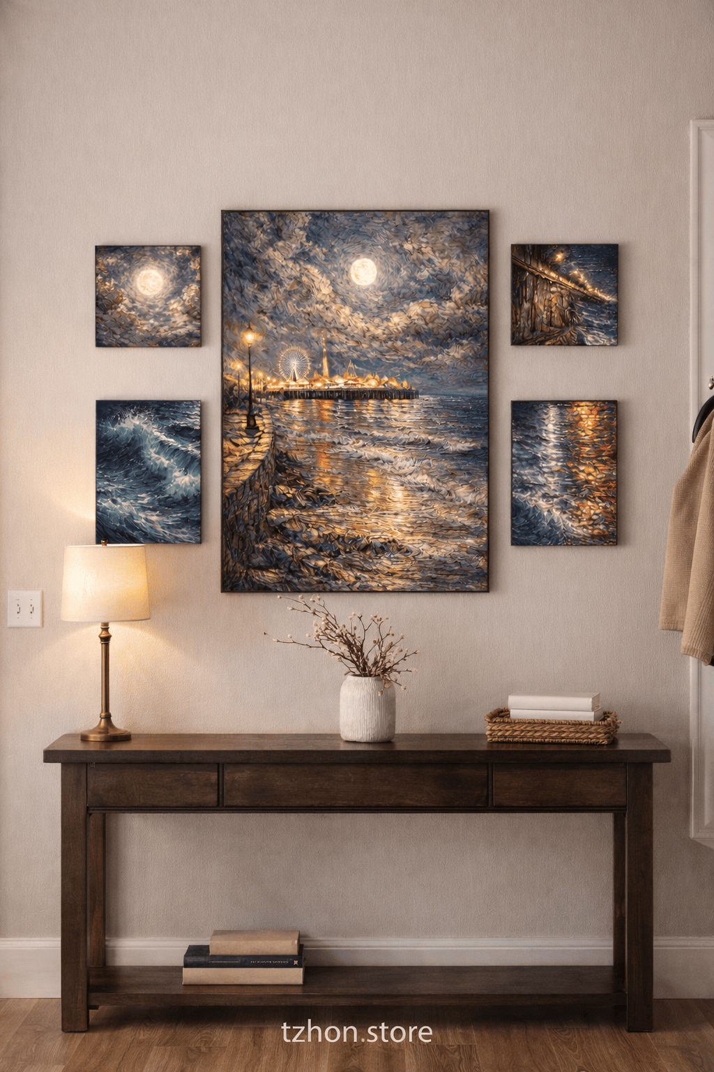 Tide of Reflections - Luminous Coast Series - Curated Gallery Wall