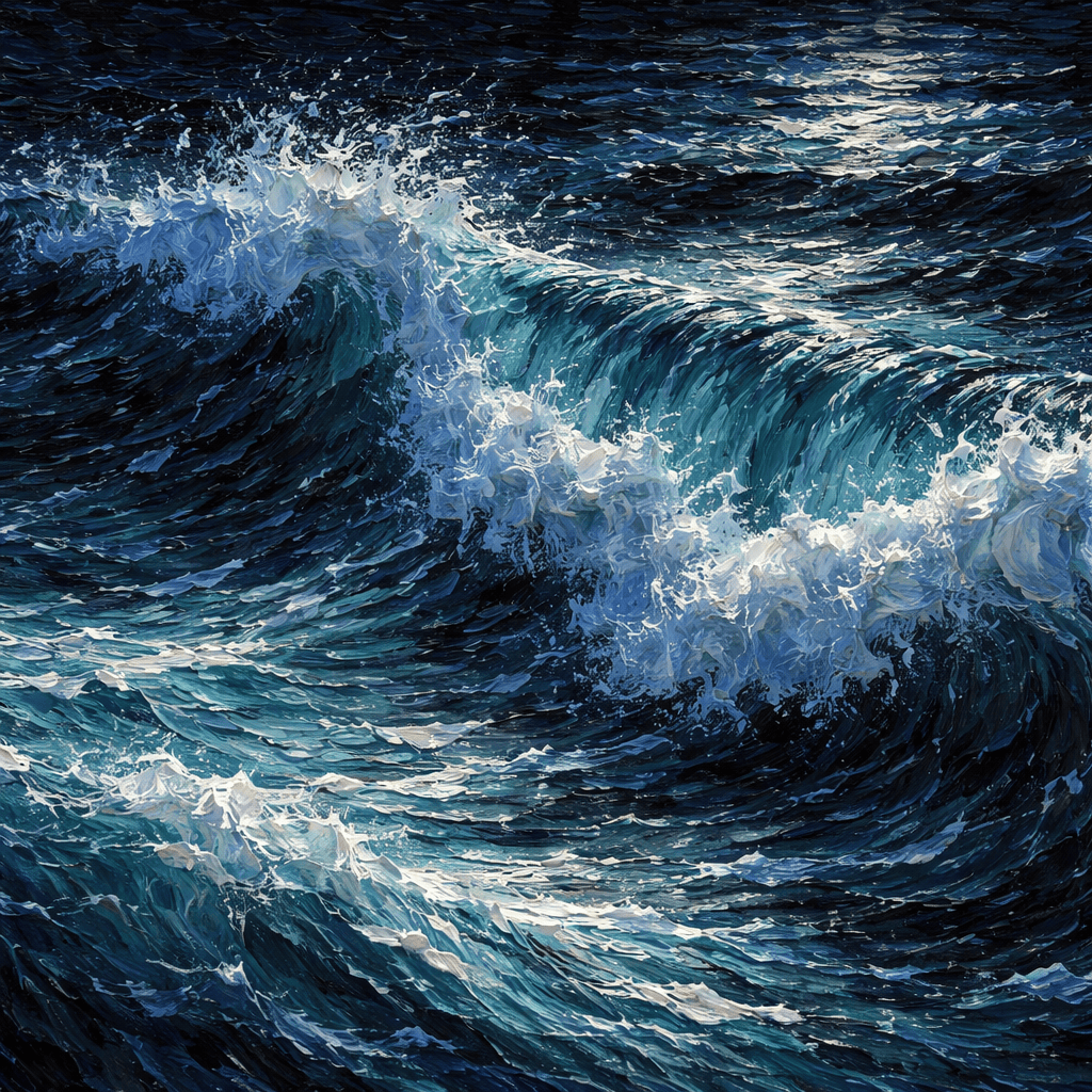 Midnight Tide - Luminous Coast Series - Curated Gallery Wall