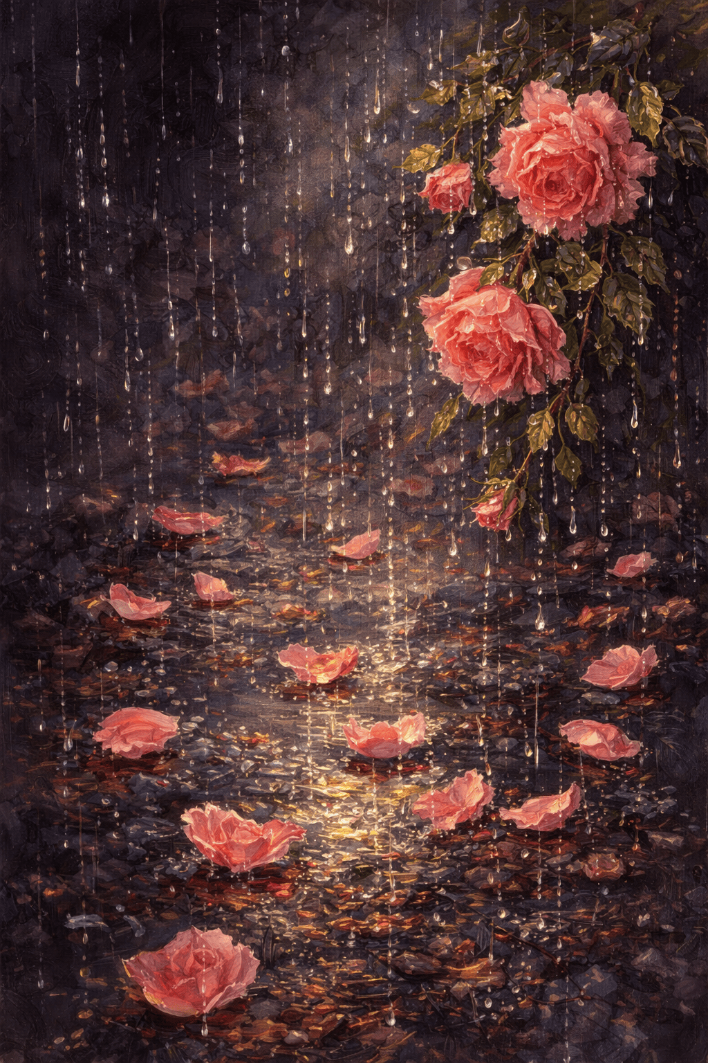 Raindrops and Roses Connector V - Peggy Martin Curated Wall Series