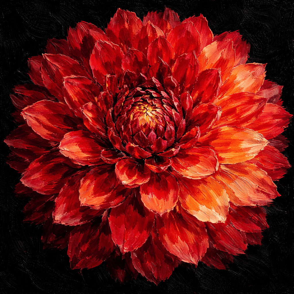 Scarlet Passion - Dhalia - Painter’s Garden Series