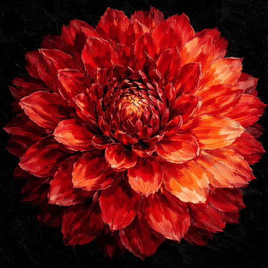 Scarlet Passion - Dhalia - Painter’s Garden Series
