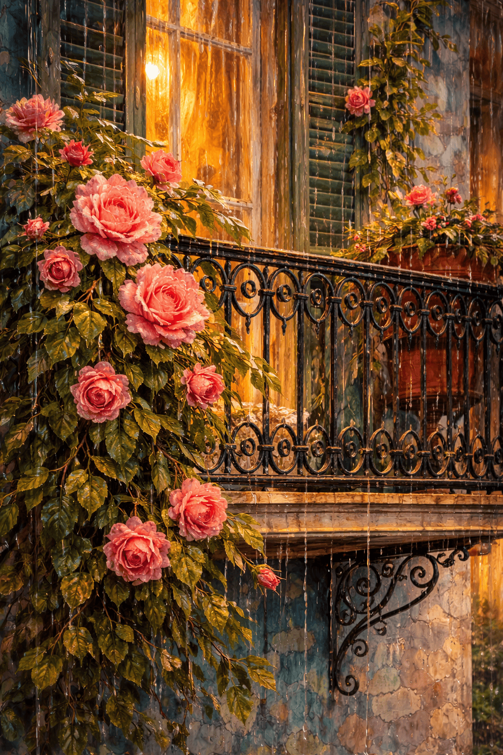 Peggy Martin Curated Wall Collection - Connector IV — Roses and Railings