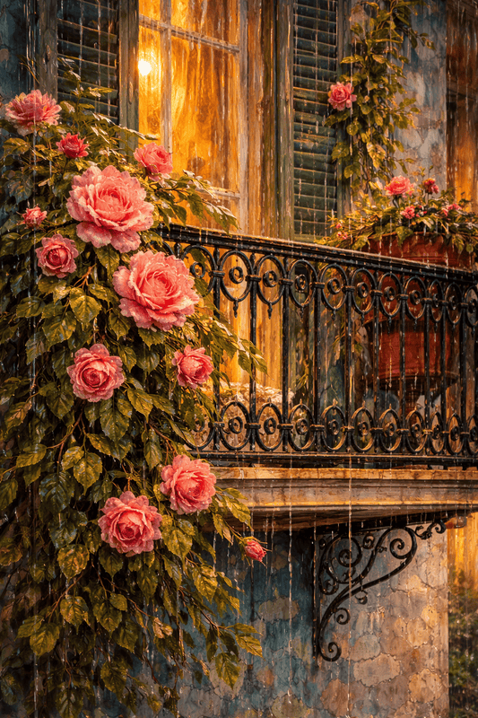 Peggy Martin Curated Wall Collection - Connector IV — Roses and Railings