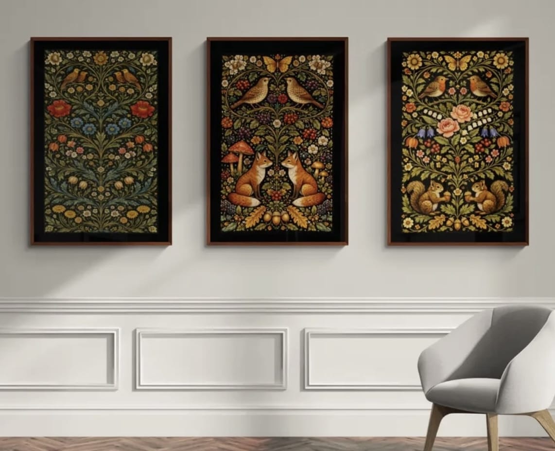 Hawthorn Sentinel - Morris Revival Botanical Bundle Print -