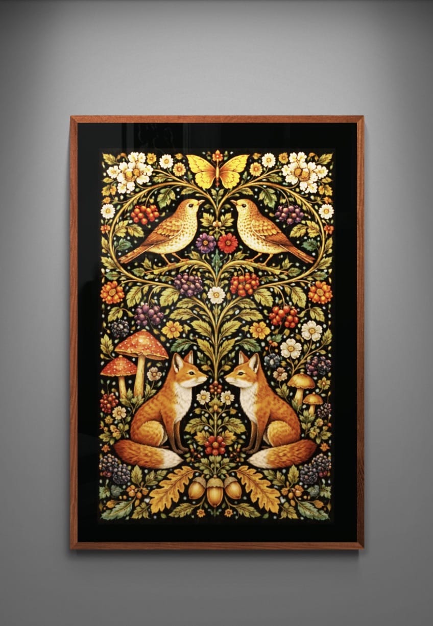Hawthorn Sentinel - Morris Revival Botanical Bundle Print -