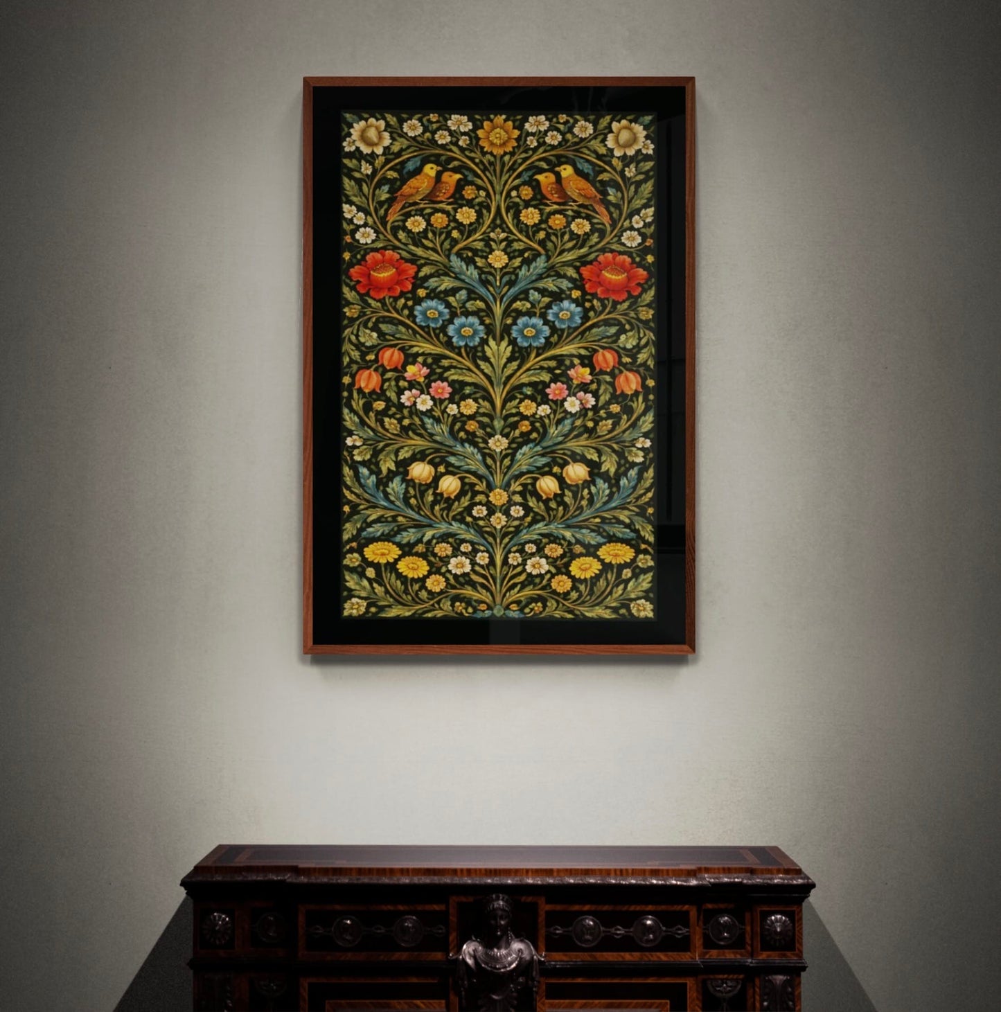 Hawthorn Sentinel - Morris Revival Botanical Single Print -