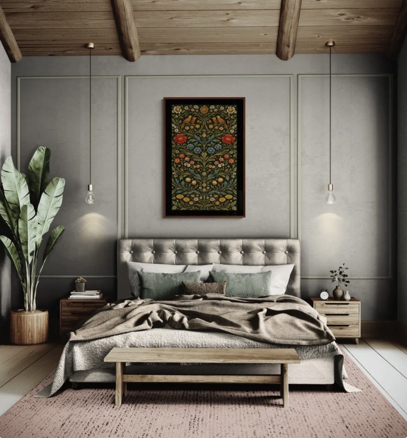 Hawthorn Reverie - Morris Revival Botanical Print