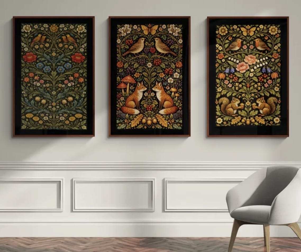 Hawthorn Woodland Suite - Triptych