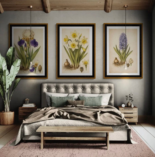 The Florilegium - Panel II Narcissus - The Garden Awakens (Daffodil Botanical Study)