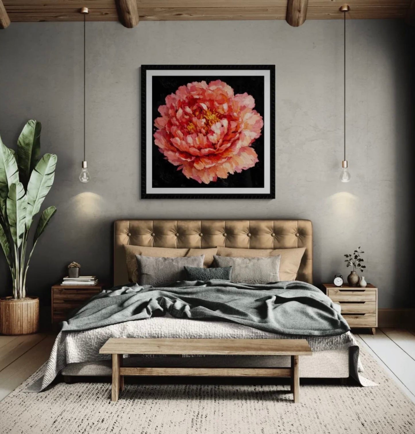 Vermillion Bloom - Peony - Painters Garden Series