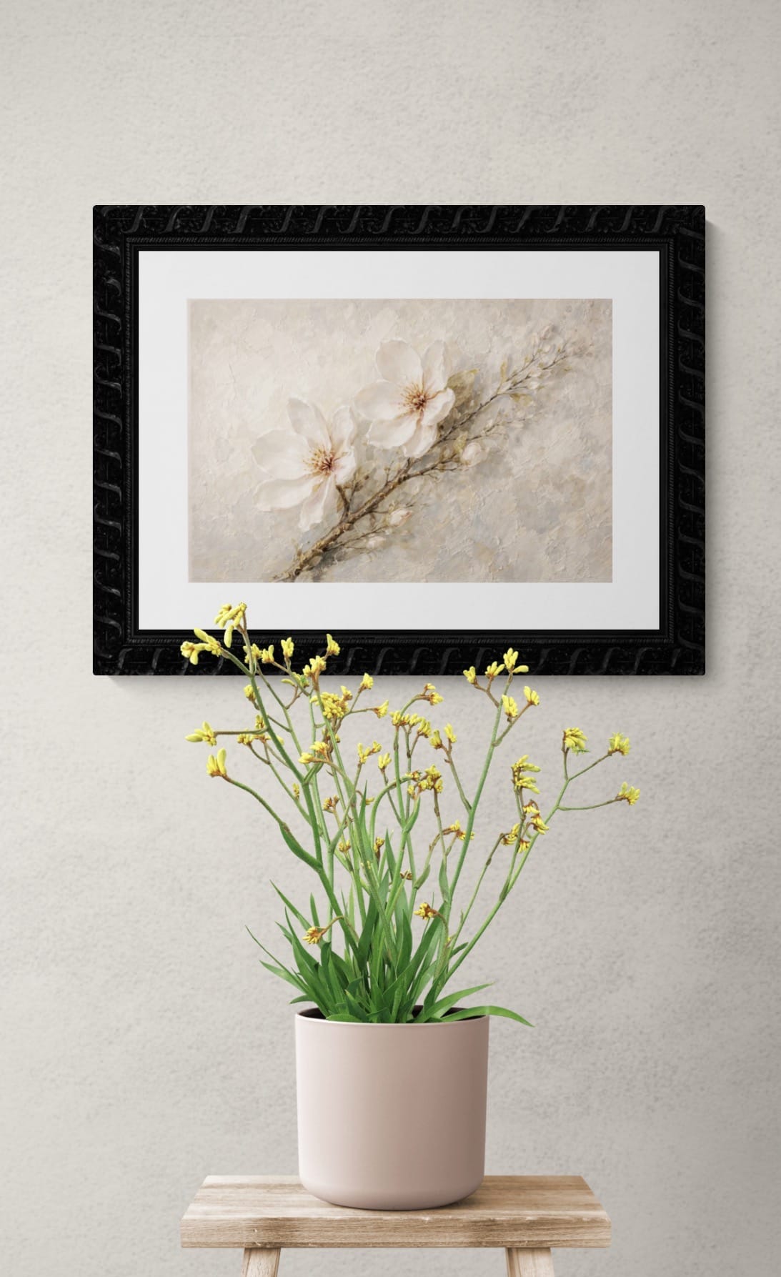 Magnolia First Light - Branch Study - Quiet Garden Curated Wall Series