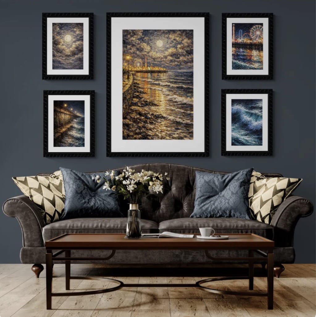 Tide of Reflections - Luminous Coast Series - Curated Gallery Wall